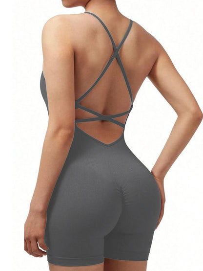 Conjuntos de yoga mono deportivo para mujeres