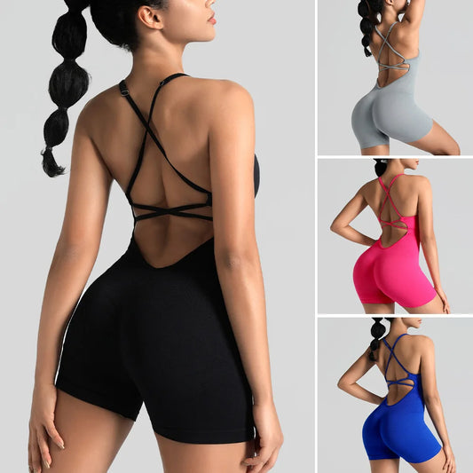 Conjuntos de yoga mono deportivo para mujeres